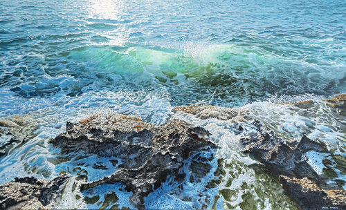 Rocas de Cala Conta 17:31 di Javier Torices, Pittura in vendita su Singulart