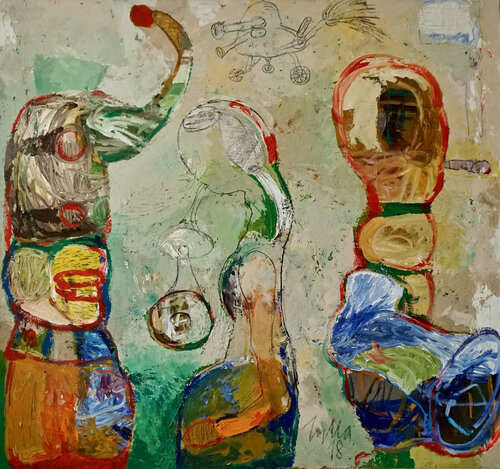 Living in the green van Klaus Zylla, Schilderij te koop op Singulart