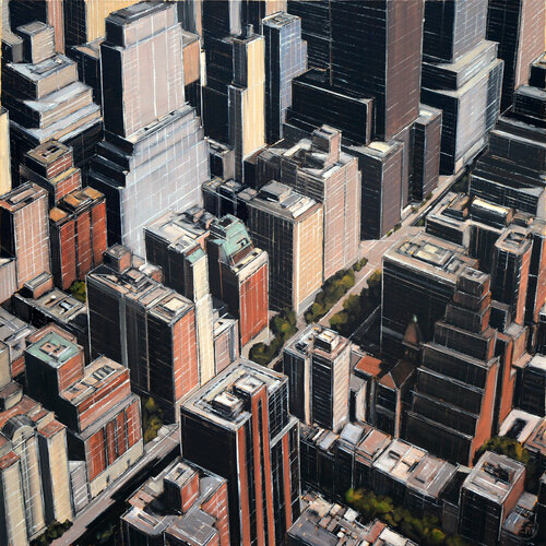 New York - Park Avenue 211128 di Dominique Emard, Pittura in vendita su Singulart