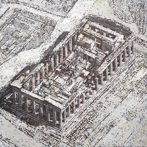 Parthénon, Acropole d'Athènes 221008 van Dominique Emard, Schilderij te koop op Singulart