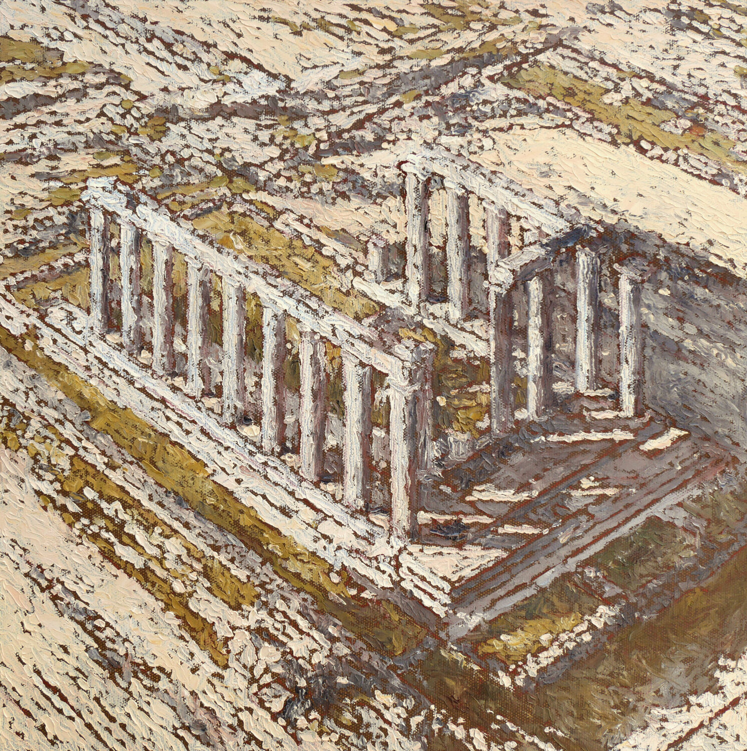 Temple de Poséidon Cap Sounion 240210 Dominique Emard Originalgemälde zu verkaufen