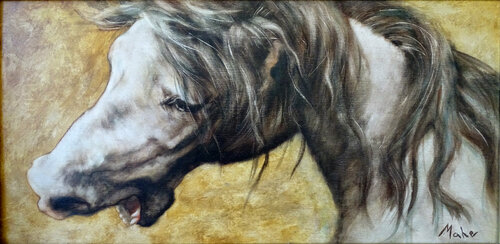 🐴 Cheval fougueux 🐴 Fiery horse 🐴 Feuriges Pferd von Isabel Mahe, Malerei kaufen auf Singulart
