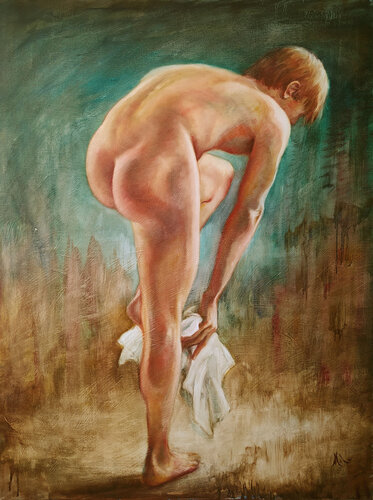 🌅 Baigneur 🌅 Bather 🌅 Badegast di Isabel Mahe, Pittura in vendita su Singulart