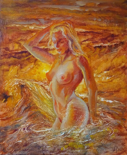 🌟 Beauté volcanique 🌟 Volcanic beauty 🌟 Vulkanische Schönheit von Isabel Mahe, Malerei kaufen auf Singulart