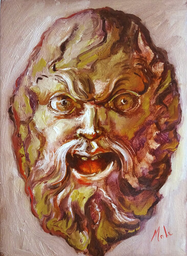 🎭  Mascaron von Isabel Mahe, Malerei kaufen auf Singulart