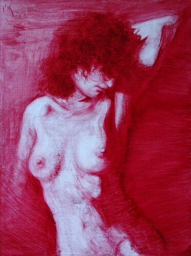 Etude Rouge ... Red study ... Rote Studie von Isabel Mahe, Malerei kaufen auf Singulart