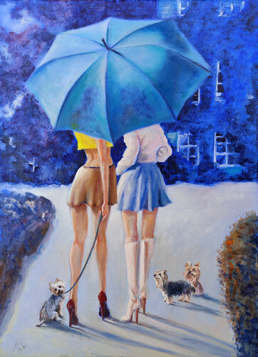 💙 Yorkies van Isabel Mahe, Schilderij te koop op Singulart