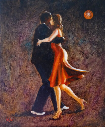 💃 Lune de Sang 💃 Blood Moon 💃 Blutmond di Isabel Mahe, Pittura in vendita su Singulart