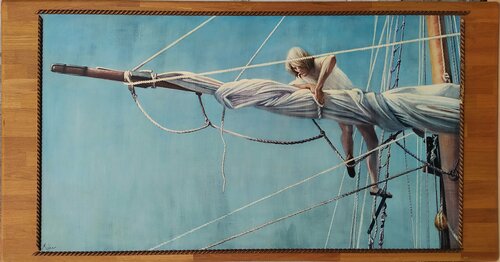 🔱Premier Gabier 🔱First Topman 🔱Erster Toppgast von Isabel Mahe, Malerei kaufen auf Singulart