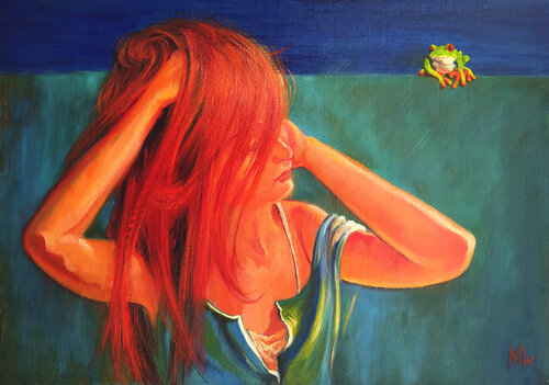 🐸 Le Prince Charmant 🐸 The Prince Charming 🐸 Der Märchenprinz de Isabel Mahe, Pintura a la venta en Singulart