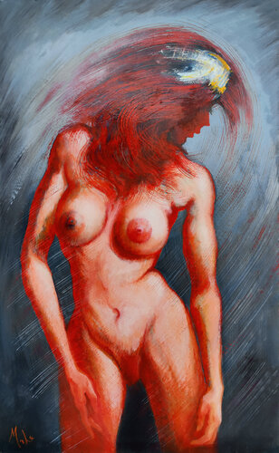 🐦Oiseau de Nuit 🐦Night Bird 🐦Nachtvogel di Isabel Mahe, Pittura in vendita su Singulart