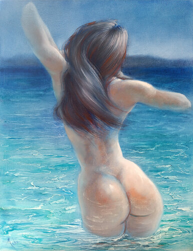 💦Miroitement 💦Shimmer 💦Schimmer van Isabel Mahe, Schilderij te koop op Singulart