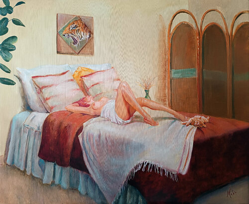 🐱 Féline von Isabel Mahe, Malerei kaufen auf Singulart