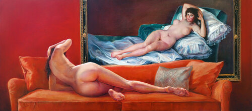 🛌 La Maja Desnuda von Isabel Mahe, Malerei kaufen auf Singulart