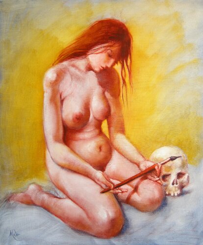 ☠ Vanitas vanitatum par Isabel Mahe, Peinture en vente sur Singulart