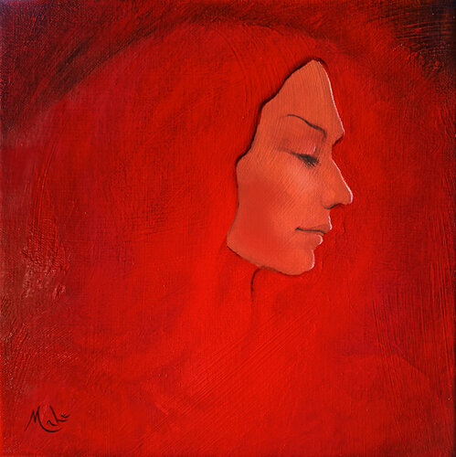 🔴La Dame Rouge 🔴The Red Lady 🔴Die Rote Dame von Isabel Mahe, Malerei kaufen auf Singulart