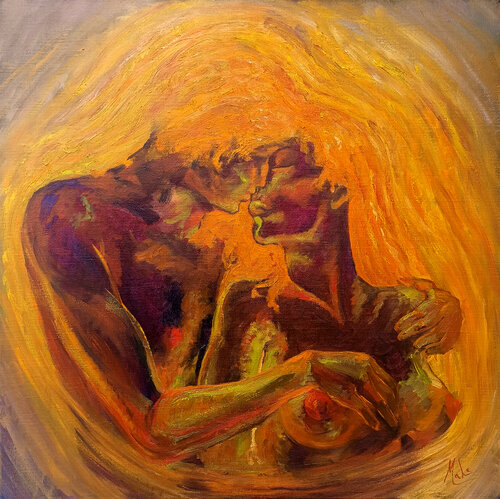 💋Le Baiser 💋The Kiss 💋Der Kuss von Isabel Mahe, Malerei kaufen auf Singulart