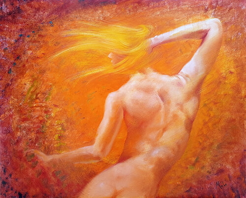 🎨 Volte-face 🎨 About-turn 🎨 Kehrtwendung di Isabel Mahe, Pittura in vendita su Singulart
