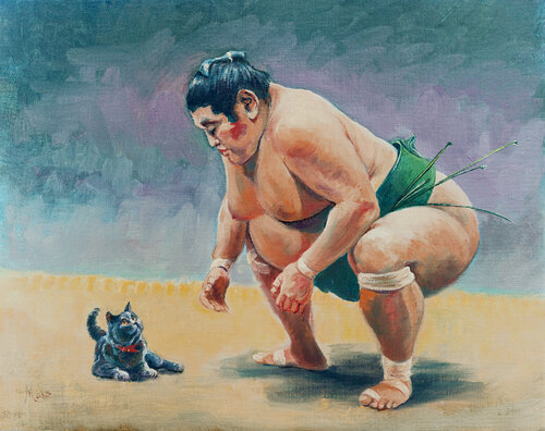 ⛩️ Le Chat du Sumo ⛩️ Sumo's Cat ⛩️ Die Katze des Sumo Isabel Mahe