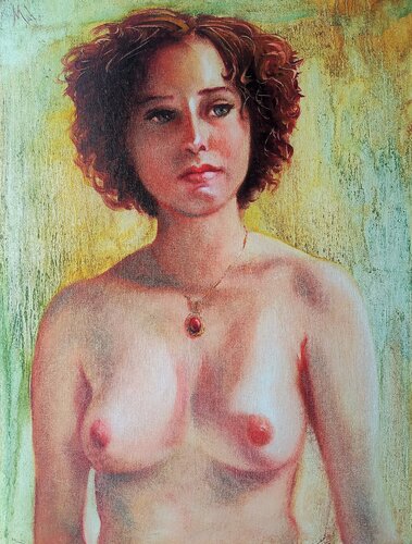 ❣️ Femme au Grenat ❣️ Woman with Garnet ❣️ Frau mit Granat von Isabel Mahe, Malerei kaufen auf Singulart