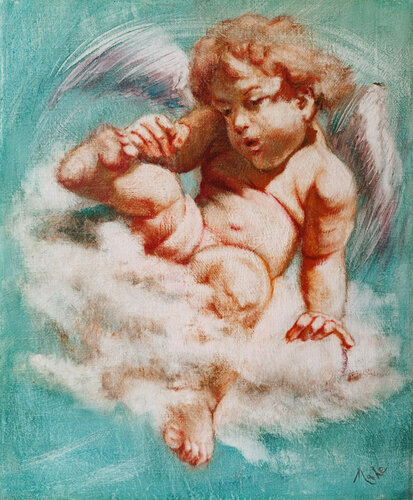 👼Ange captif 👼Captive Angel 👼Gefangener Engel von Isabel Mahe, Malerei kaufen auf Singulart