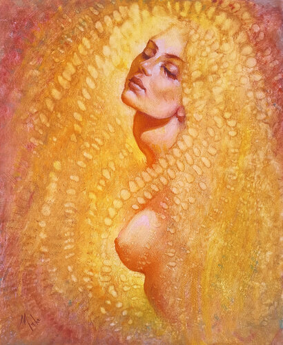 👑 Le Silence est d'Or 👑 Silence is Golden 👑 Schweigen ist Gold de Isabel Mahe, Pintura a la venta en Singulart