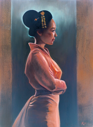 ⛩️ Au Soleil levant ⛩️ In the rising Sun ⛩️ In der aufgehenden Sonne di Isabel Mahe, Pittura in vendita su Singulart