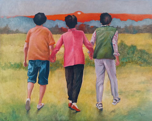 🍚 Ladies Coréennes 🍚 Korean Ladies 🍚 Koreanische Damen di Isabel Mahe, Pittura in vendita su Singulart