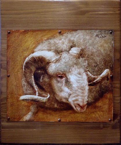 Bélier ((( Ram *** Widder ))) van Isabel Mahe, Schilderij te koop op Singulart