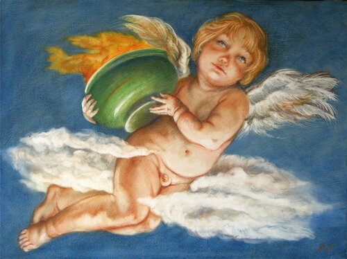 Ange de Feu von Isabel Mahe, Malerei kaufen auf Singulart