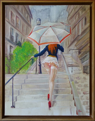 La  Parisienne ((( Parisian girl  *** Die Pariserin ))) von Isabel Mahe, Malerei kaufen auf Singulart