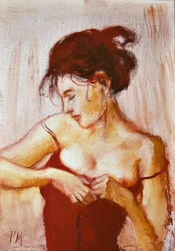 Etude de femme ((( Woman study *** Frauenstudie ))) van Isabel Mahe, Schilderij te koop op Singulart