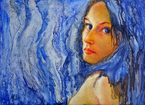 💧 Bleu Marine di Isabel Mahe, Pittura in vendita su Singulart