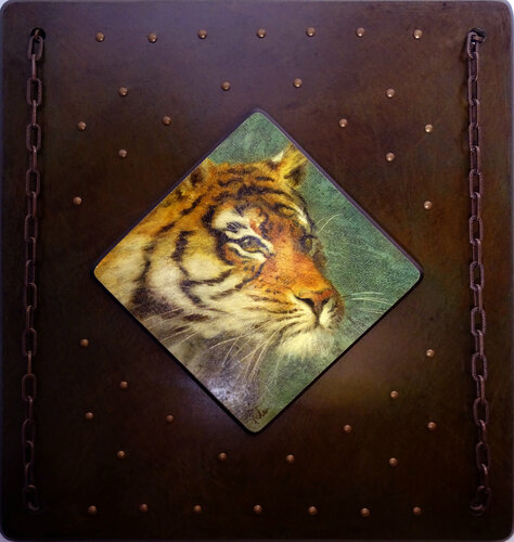 🐯 Le Premier Tigre 🐯 The First Tiger 🐯 Der erste Tiger von Isabel Mahe, Malerei kaufen auf Singulart