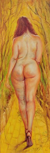 Down the Yellow Brick Road van Isabel Mahe, Schilderij te koop op Singulart