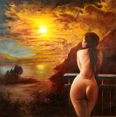 🌇Au soleil couchant 🌇At Sunset 🌇Bei Sonnenuntergang von Isabel Mahe, Malerei kaufen auf Singulart