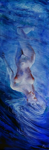 💦Eaux profondes 💦Deep waters 💦Tiefes Wasser par Isabel Mahe, Peinture en vente sur Singulart