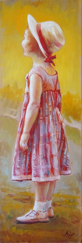 👒La petite écossaise 👒Scottish girl 👒Die kleine Schottin von Isabel Mahe, Malerei kaufen auf Singulart