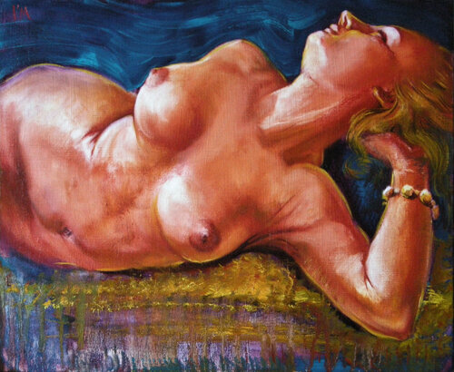 🌃 Les Courbes de la Nuit 🌃 Curves of the Night 🌃 Die Kurven der Nacht von Isabel Mahe, Malerei kaufen auf Singulart