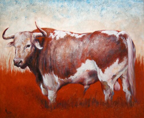 🐂 Red Bull von Isabel Mahe, Malerei kaufen auf Singulart