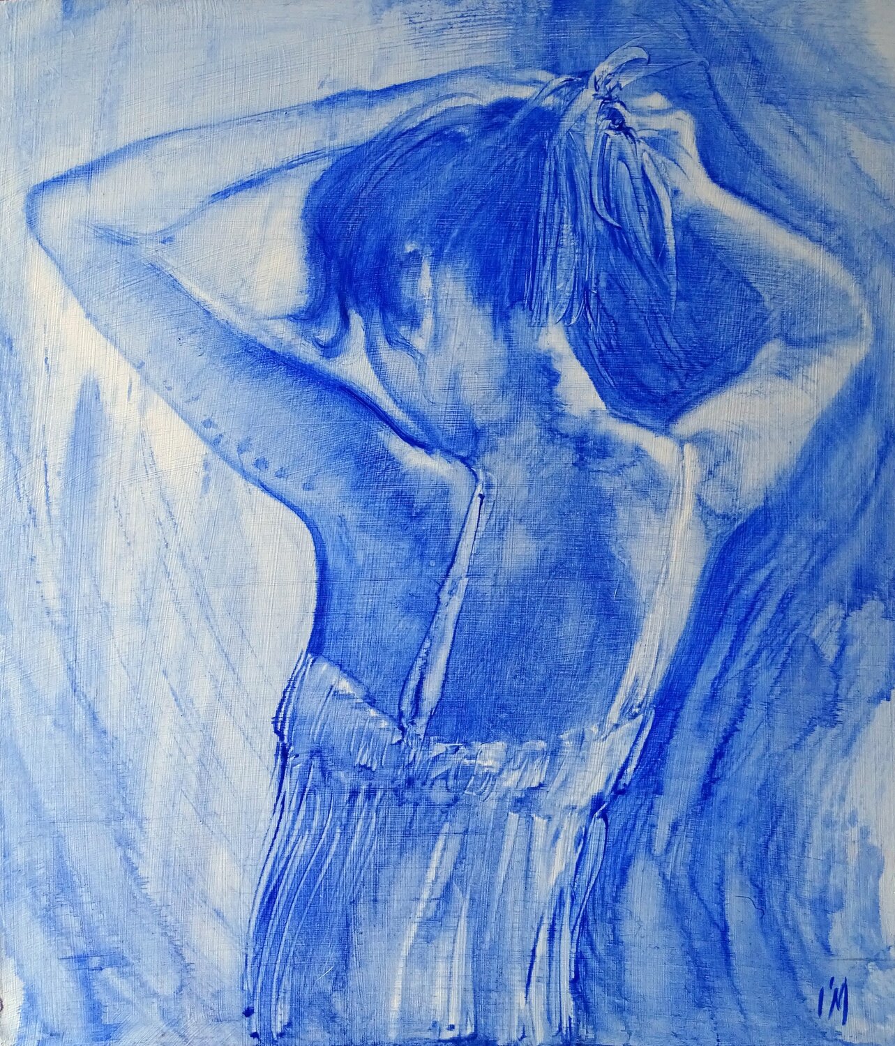 🔷 Coiffure en bleu (Etude) Isabel Mahe