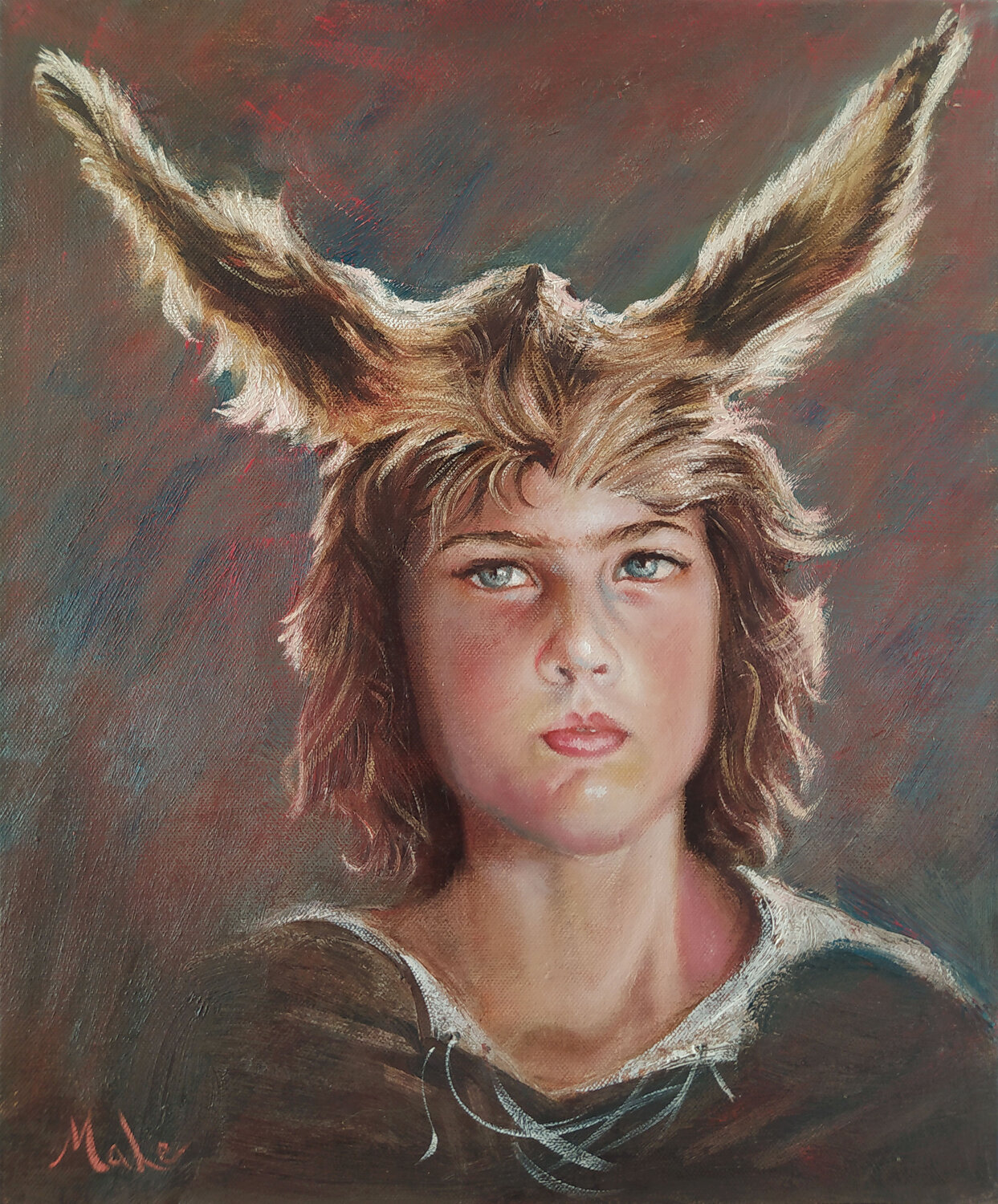 🤎Bonnet d'Âne🤎Dunce's cap 🤎Dunces Mütze Isabel Mahe Dipinto originale in vendita