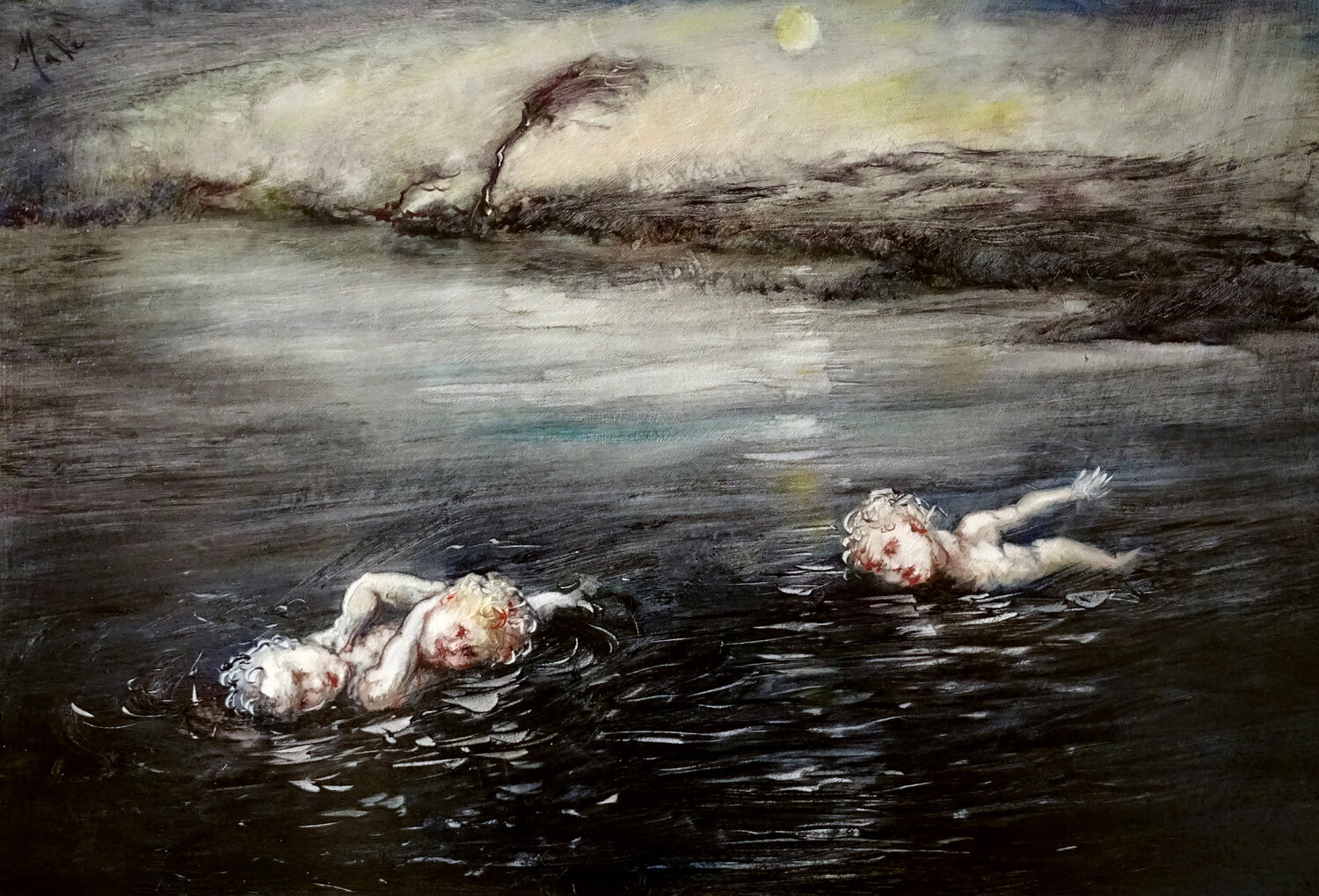 👼Sombres Chérubins 👼Dark Cherubs 👼Dunkle Cherubim Isabel Mahe Originalgemälde zu verkaufen