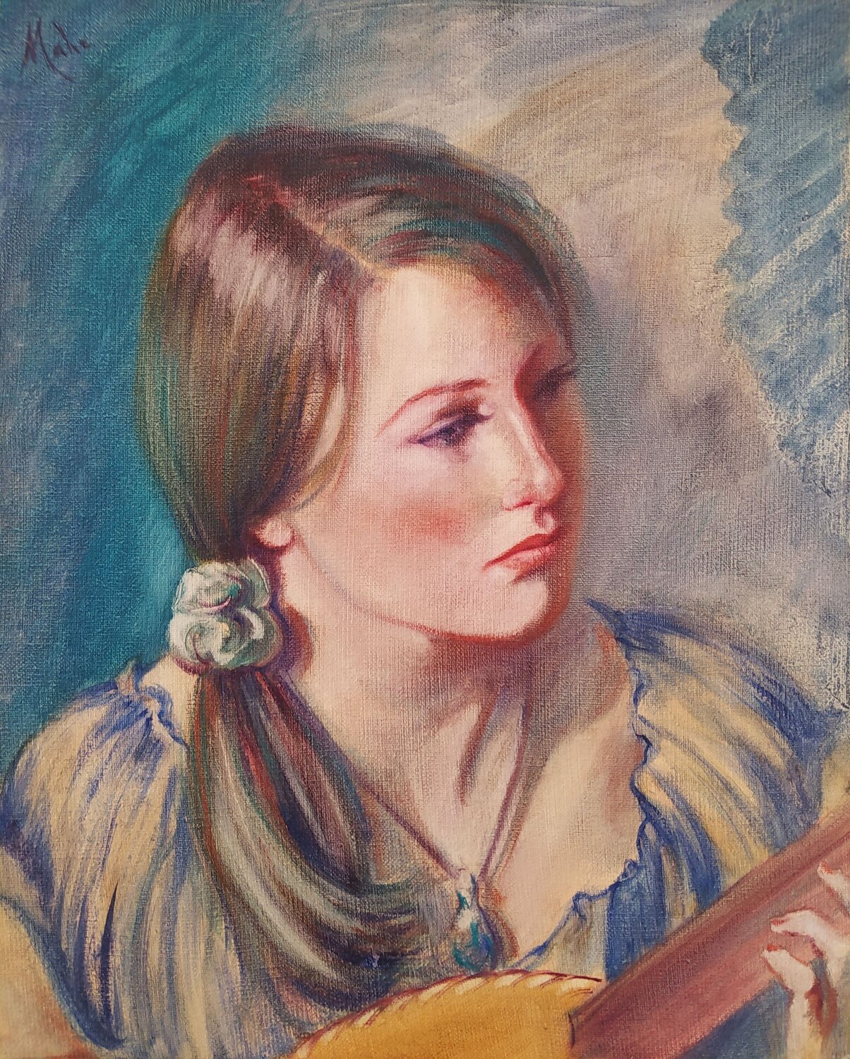 🎻Mélodie bleutée 🎻Bluish melody 🎻Bläuliche Melodie Isabel Mahe Originalgemälde zu verkaufen