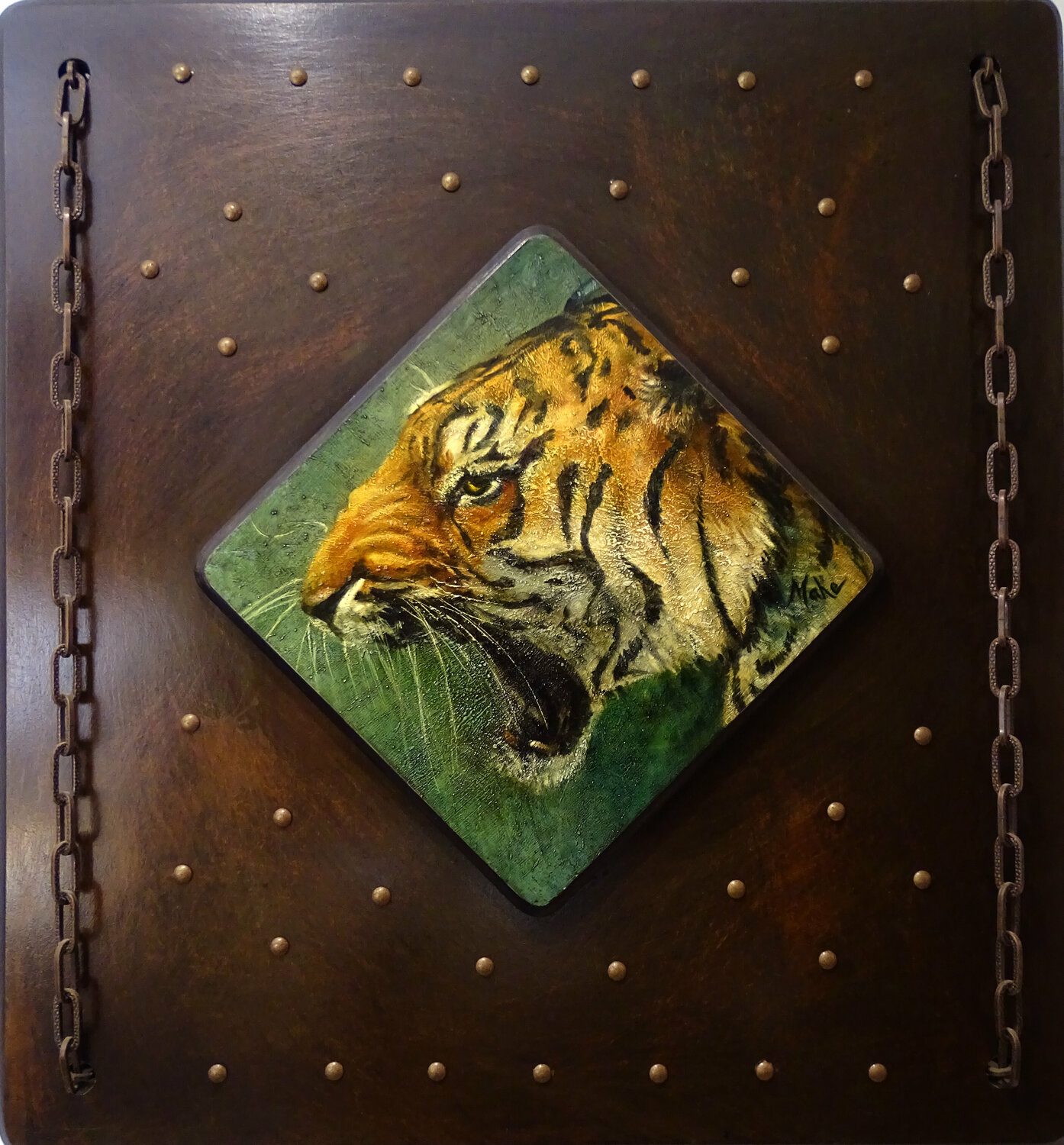 🐯 Le Dernier Tigre 🐯 The Last Tiger 🐯 Der letzte Tiger Isabel Mahe Originalgemälde zu verkaufen