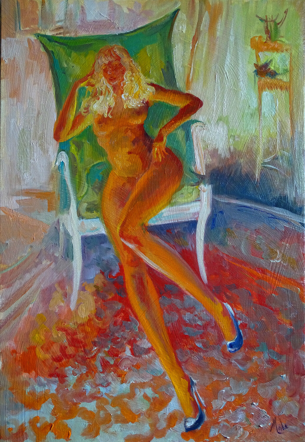 ☀️Canicule ☀️Heat wave ☀️Hitzewelle Isabel Mahe Dipinto originale in vendita