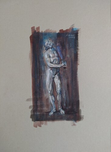 Etude pour "Les Atlantes" by Alexandre Barbera-Ivanoff, Work on Paper for Sale on Singulart