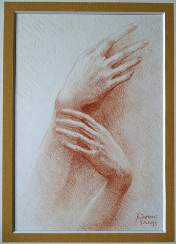 Mains de Thalie et d'Aglaé van Alexandre Barbera-Ivanoff, Tekening te koop op Singulart