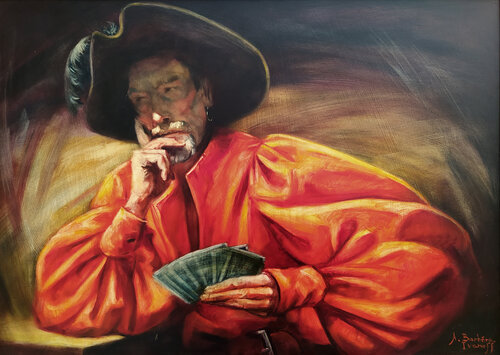 Joueur de cartes de Alexandre Barbera-Ivanoff, Pintura a la venta en Singulart