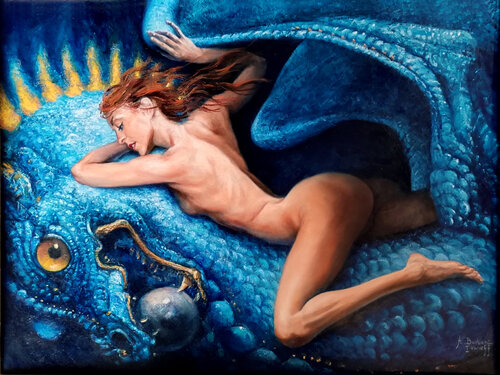Blue trip di Alexandre Barbera-Ivanoff, Pittura in vendita su Singulart